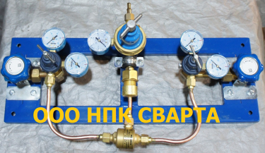 Щит автопереключения газовых рамп с сетевым редуктором (кислород)